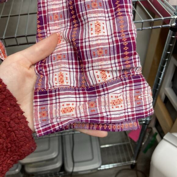 Vintage Wet Seal Y2K Women's Plaid Tie Front Shirt Size L Western Daisy Duke - Picture 9 of 11